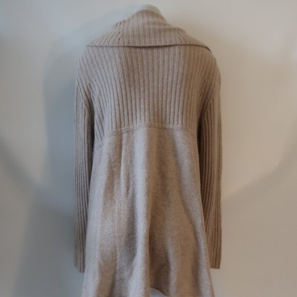 Women Cashmere Lord & Taylor Beige Pure Cashmere Chunky Cardigan Sweater XL - Picture 9 of 14